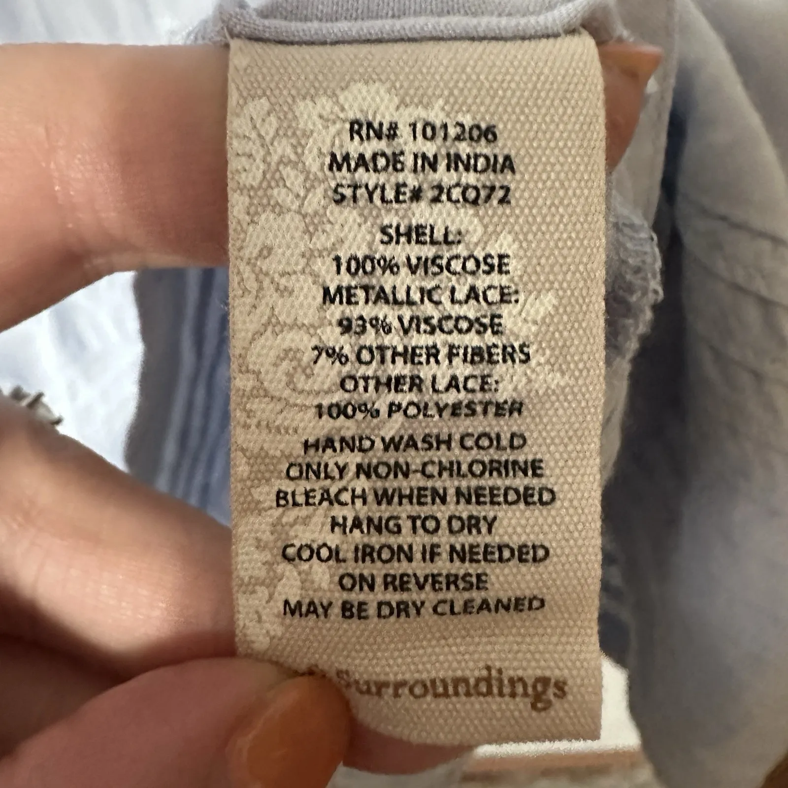 Soft Surroundings Size XL Blue Button Up Tunic Embroidery Crochet Pleated‎ - Image 5