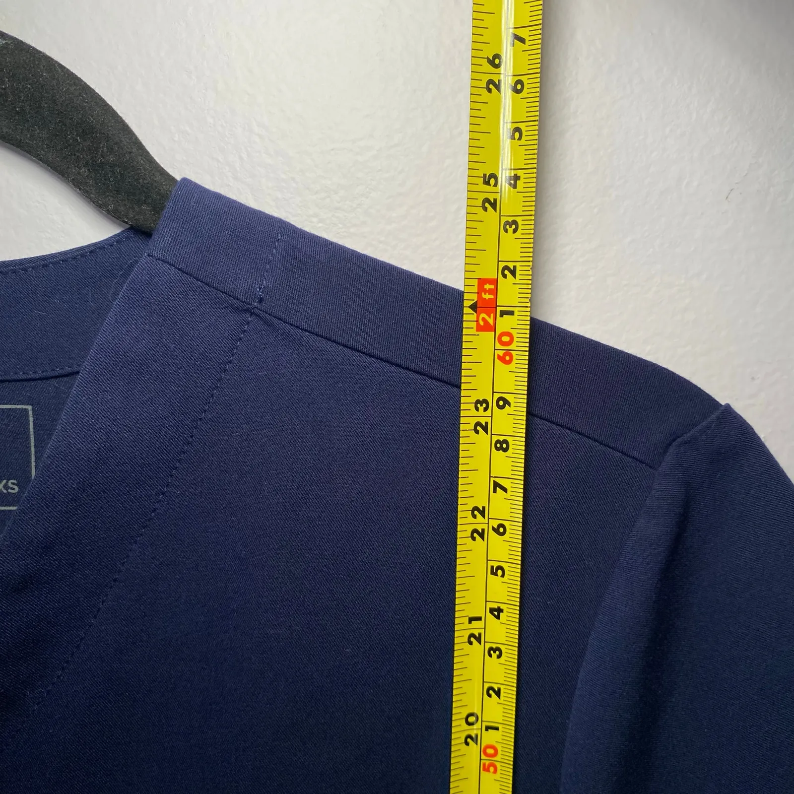 FIGS Navy Blue Masaya Full Zip Short Sleeve Scrub Top Women's size XS Nurse Dr - Image 9