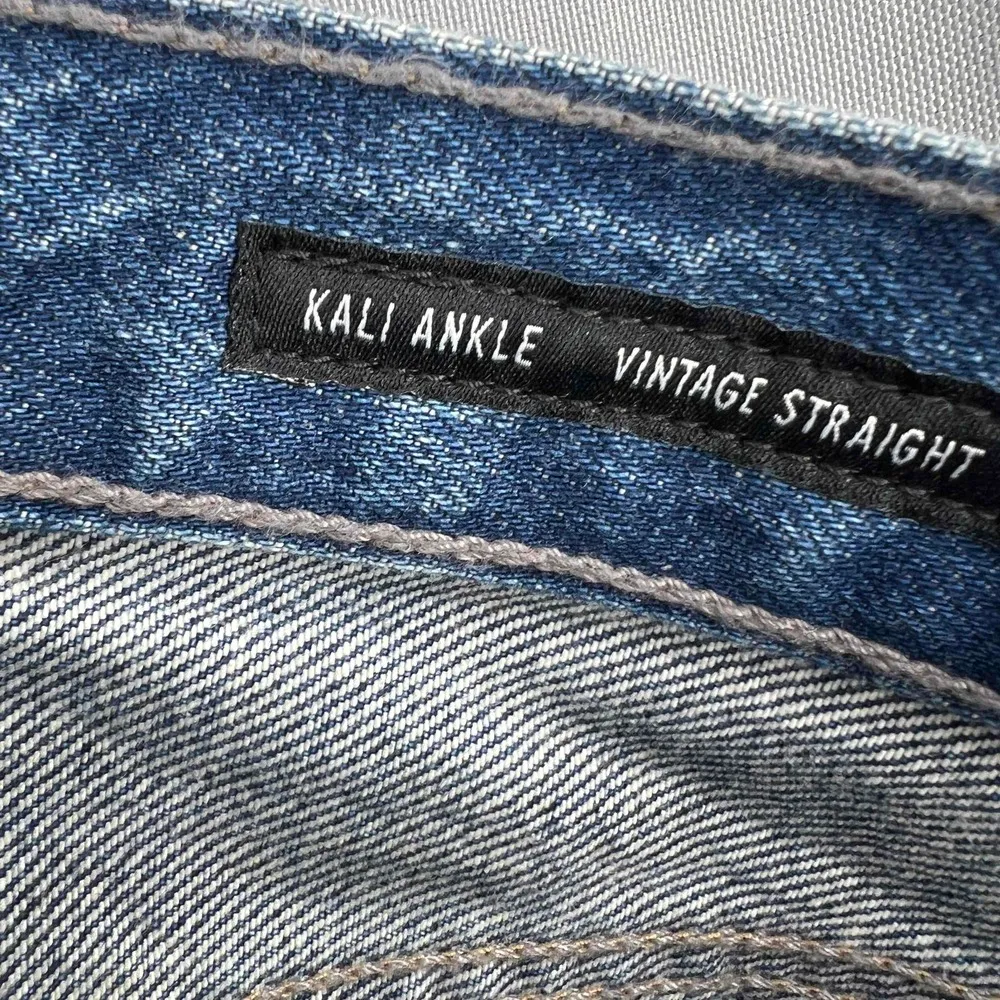 New Edwin Kali Ankle Vintage Straight Jeans Blue Denim Button Fly Women 26 - Image 7