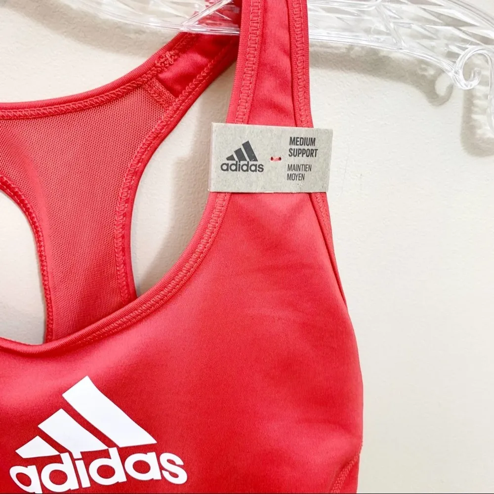 Adidas Red/White Jogger Bra Mesh Back - Image 6