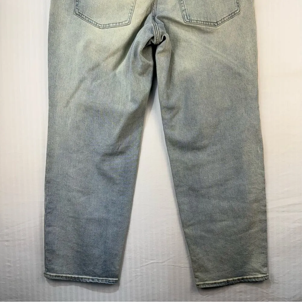 Old Navy Light Wash Denim Jeans O.G. Loose Leg Size 20 High-Rise Sun Bleached - Image 7