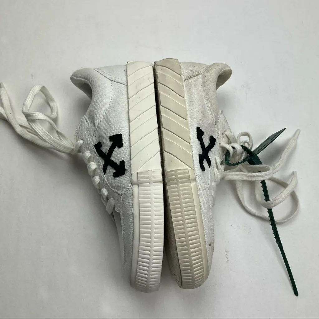Off-White Low‎ Vulcanized Canvas White Sneaker Shoe Women SZ 36 US 6 NEW *FLAW - Image 12