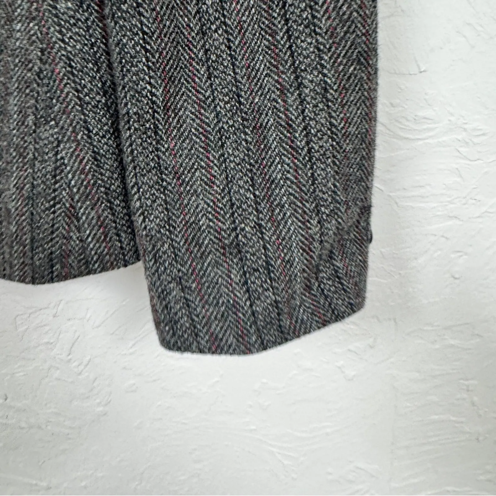 Vintage Taylor & Spenser Grey Wool Fitted Blazer Jacket Womens 9 Preppy Career Gray Size undefined - Image 2