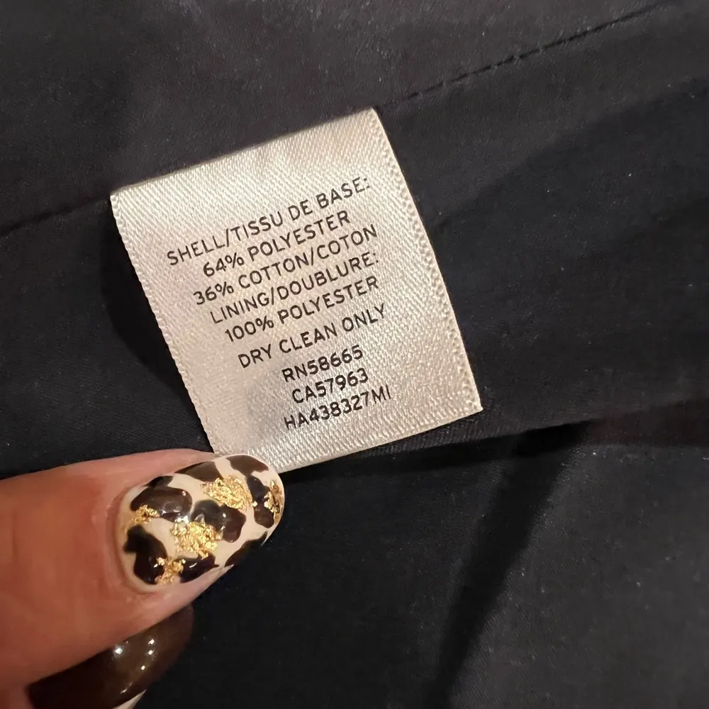 HALOGEN NAVY- BLACK LIBBIE TWEED BLAZER Size Medium EUC - Image 11