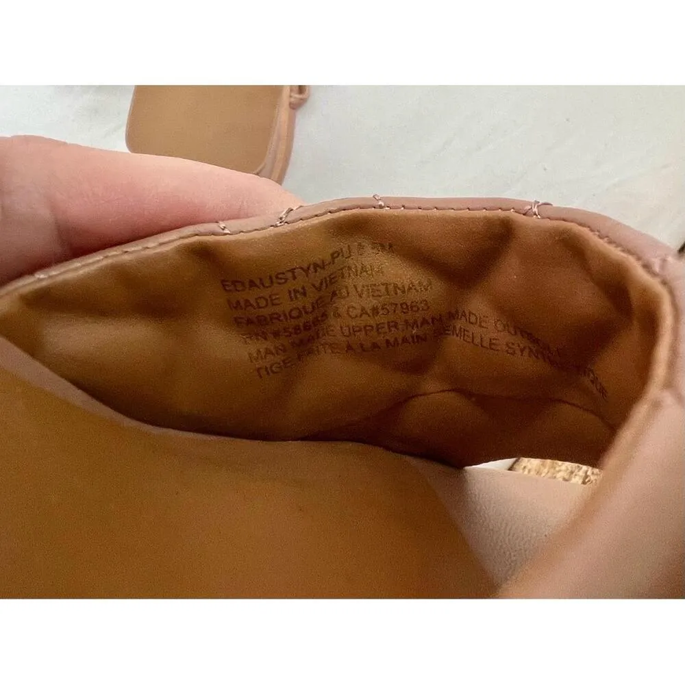 Open Edit Block Heel Ankle Strap Quilted Square Toe Open Toe Sandals Size 8.5 - Image 10