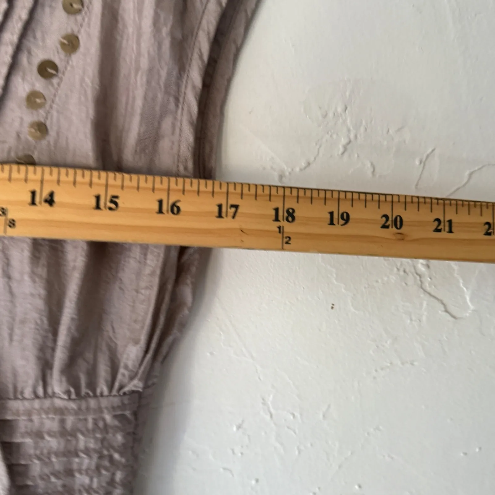 Miss Me Boho Embellished Smocked Waist‎ Tunic Top Blouse Dusty Rose Size S - Image 8