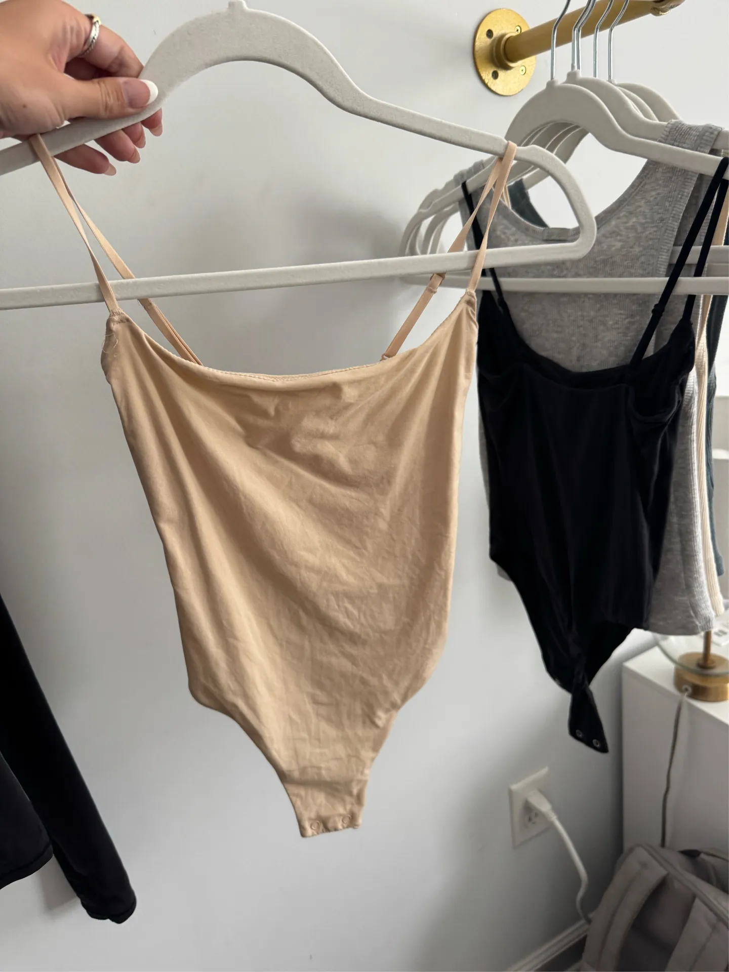 Fits Everybody Cami Thong Bodysuit in Sand Size XXS NWT - Image 5