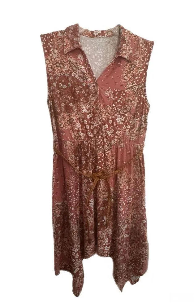 Floral Shirtdress with belt juniors Size 11-13 NWT - Image 5