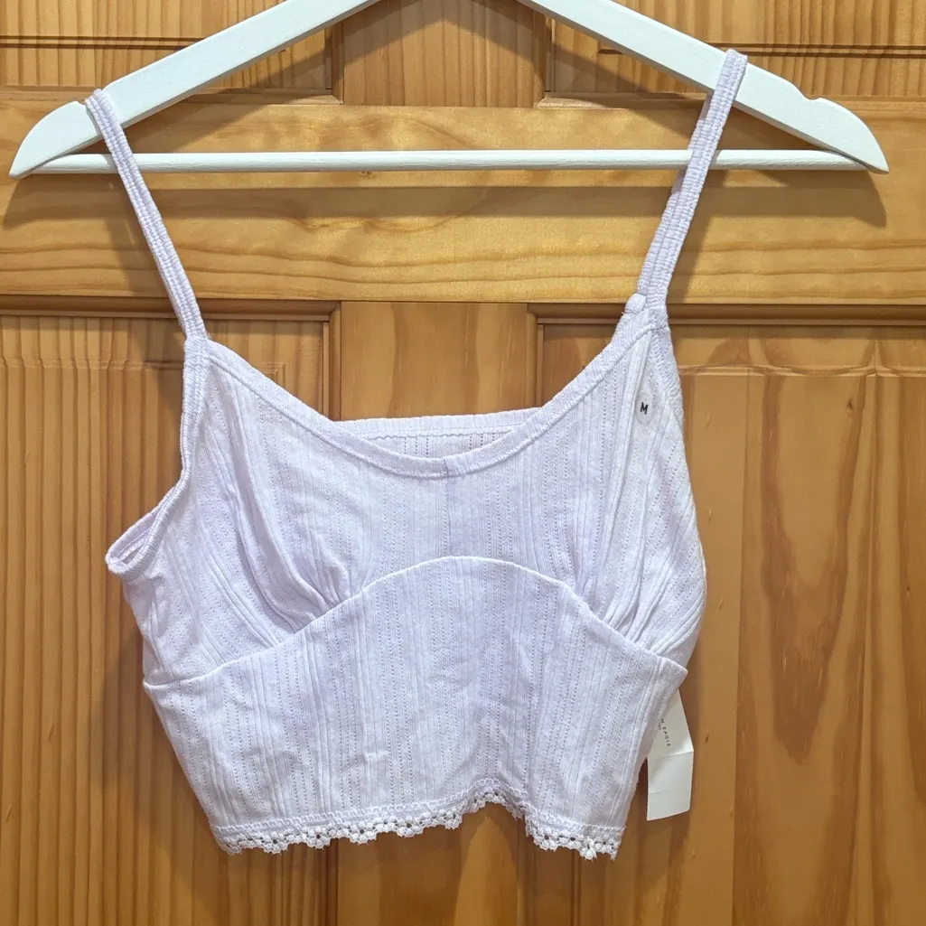American Eagle Size Medium Light Purple Bra Top Crop Top. - Image 2