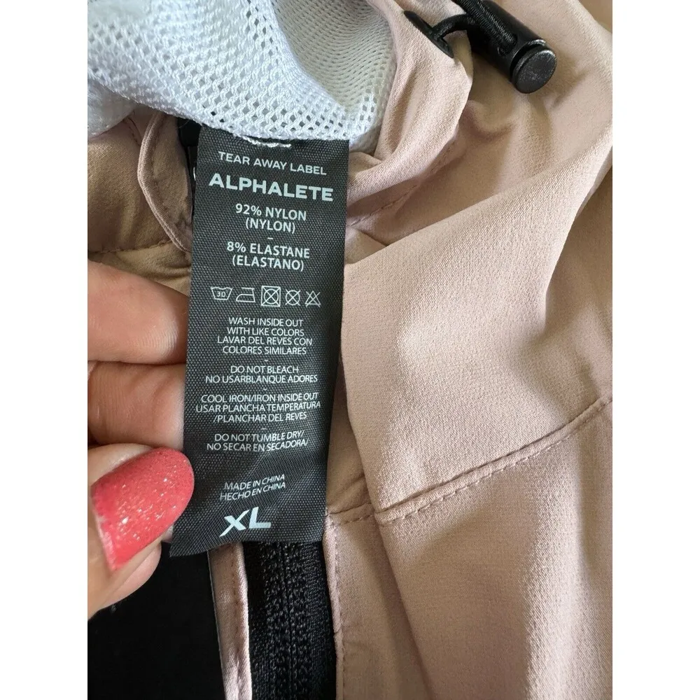 ALPHALETE Women’s EXP Tech Windbreaker- Himalayan Pink, Size XL - Image 8
