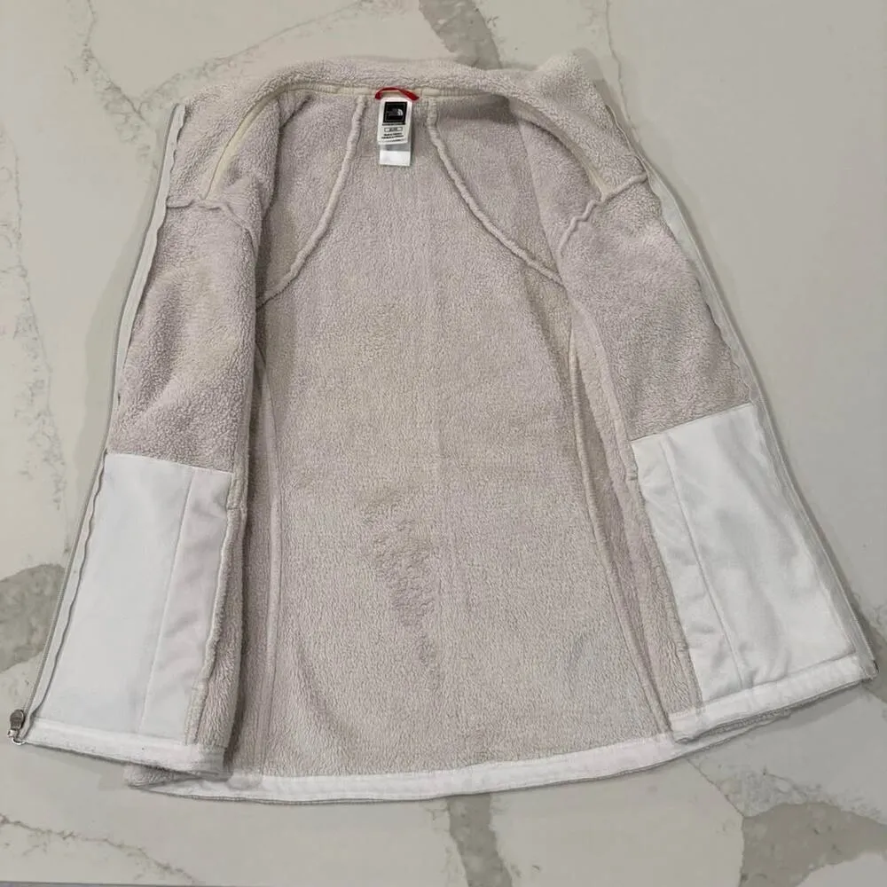 The North Face Full Zip Fleece Ivory White Vest w/Pockets Women’s XL Fuzzy Soft - Image 7
