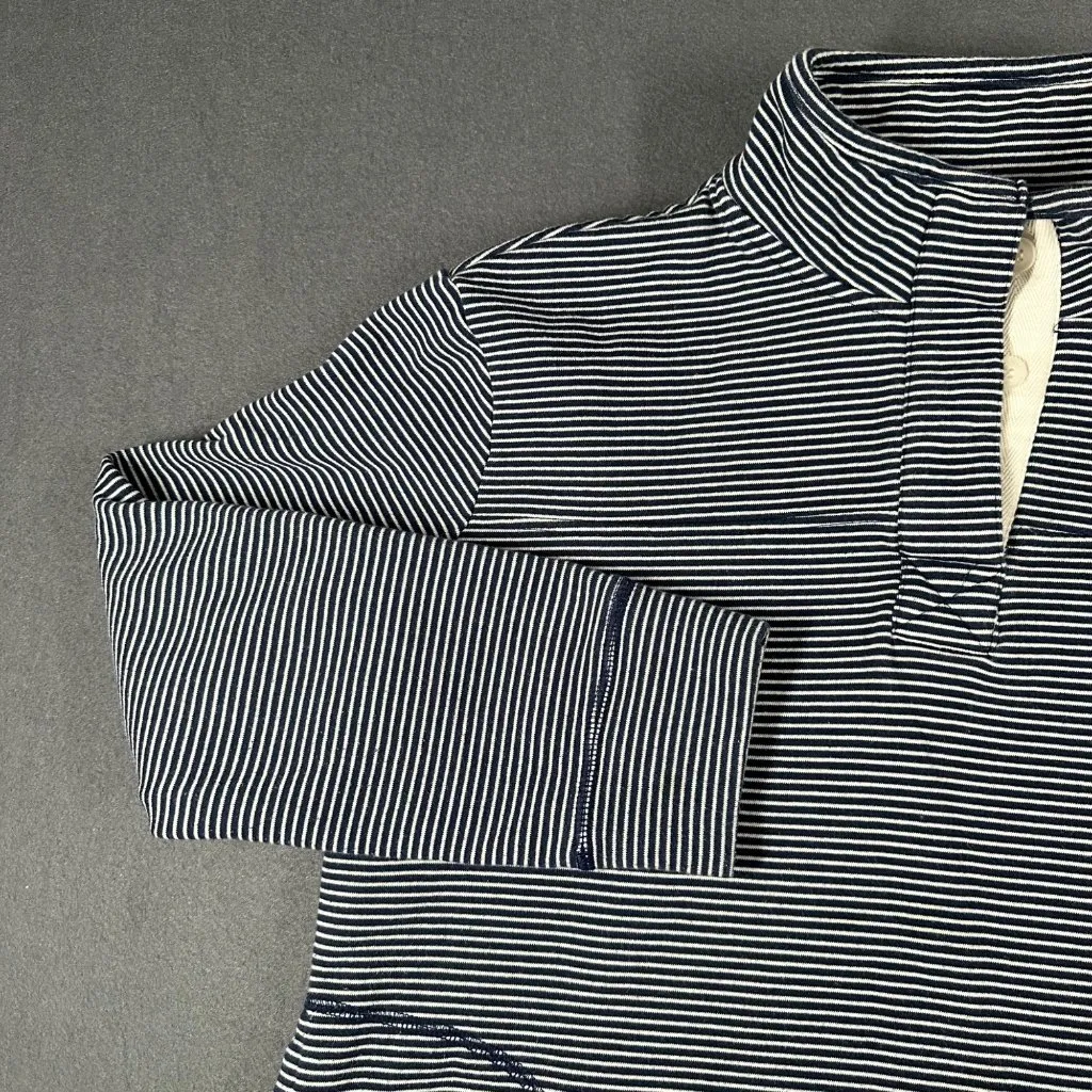 Florida State of Mine Womens Small Navy Blue White Striped Pullover 1/4 Button - Image 7
