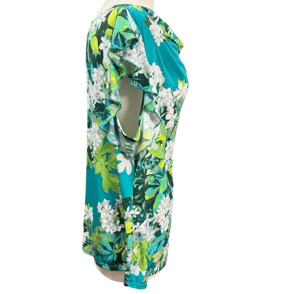 Worthington Top XL Teal Floral - Image 5