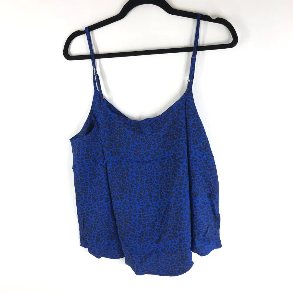 PJ Salvage Blueberry Fields Cami Top Pajama Lounge Leopard Print Blue S - Image 3