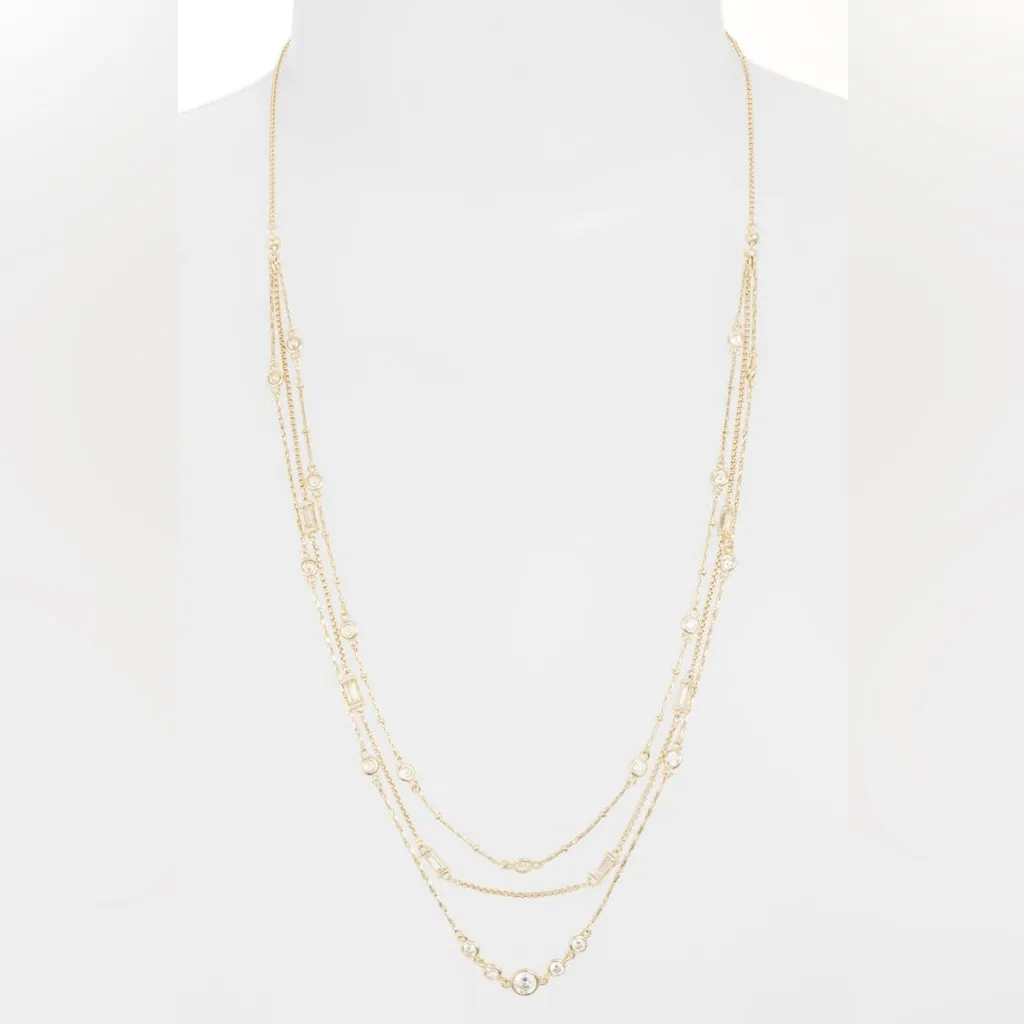 Kendra Scott Rina Gold Multi Strand Necklace w/ Lustre Glass – Adjustable - Image 2