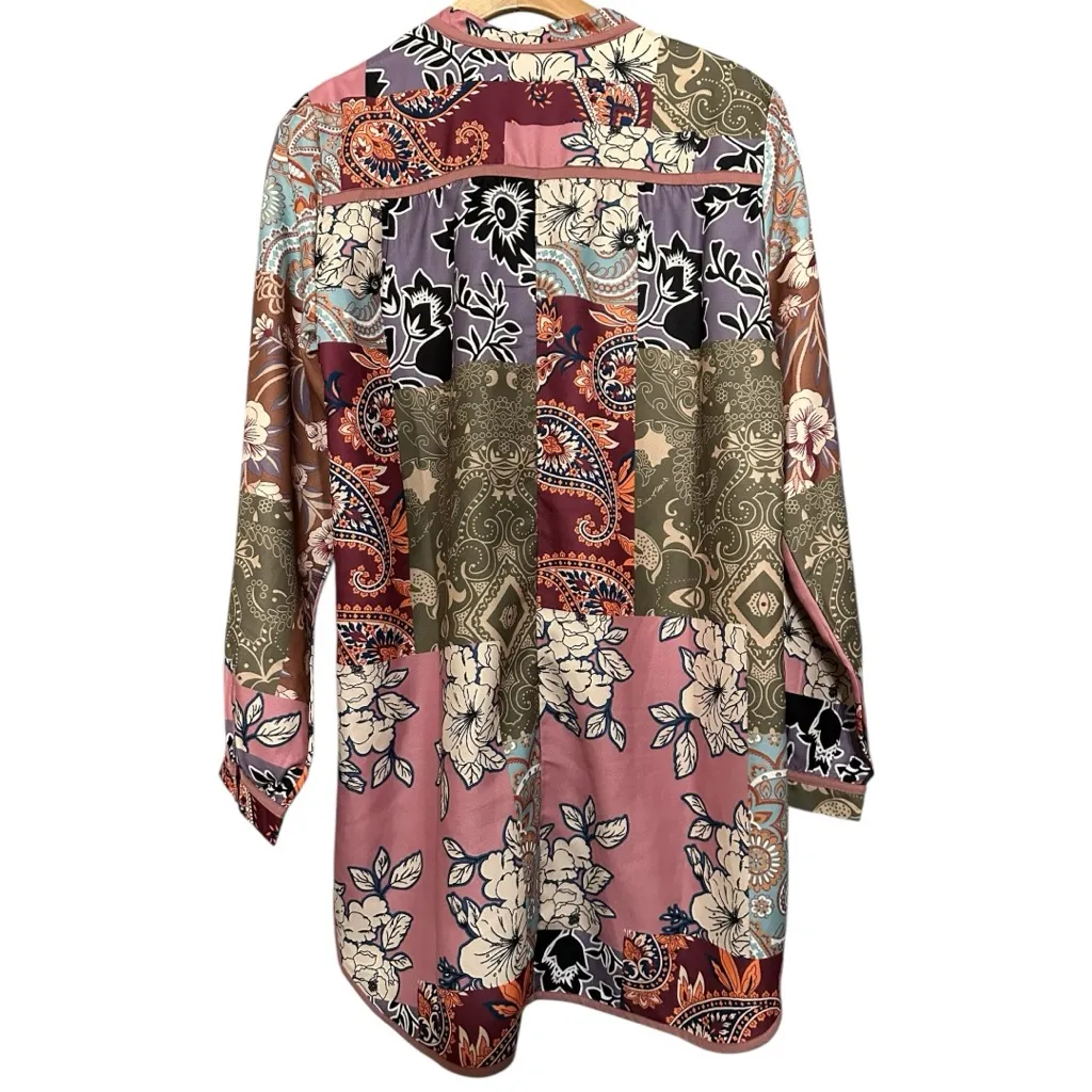Soft Surroundings NWT Size S Alvadore Fleur Floral Garden Paisley Patchwork Top - Image 3