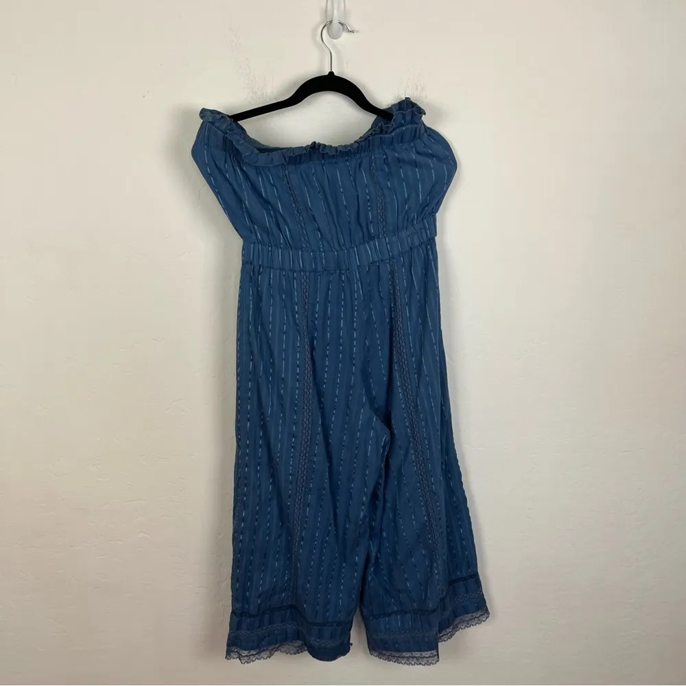 Tularosa Blue Strapless Tie Front Jumpsuit - Image 8