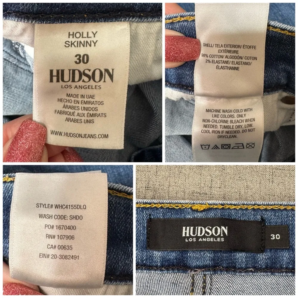 Hudson Jeans Holly High Rise Skinny Crop Denim Jean Size 30 - Image 11
