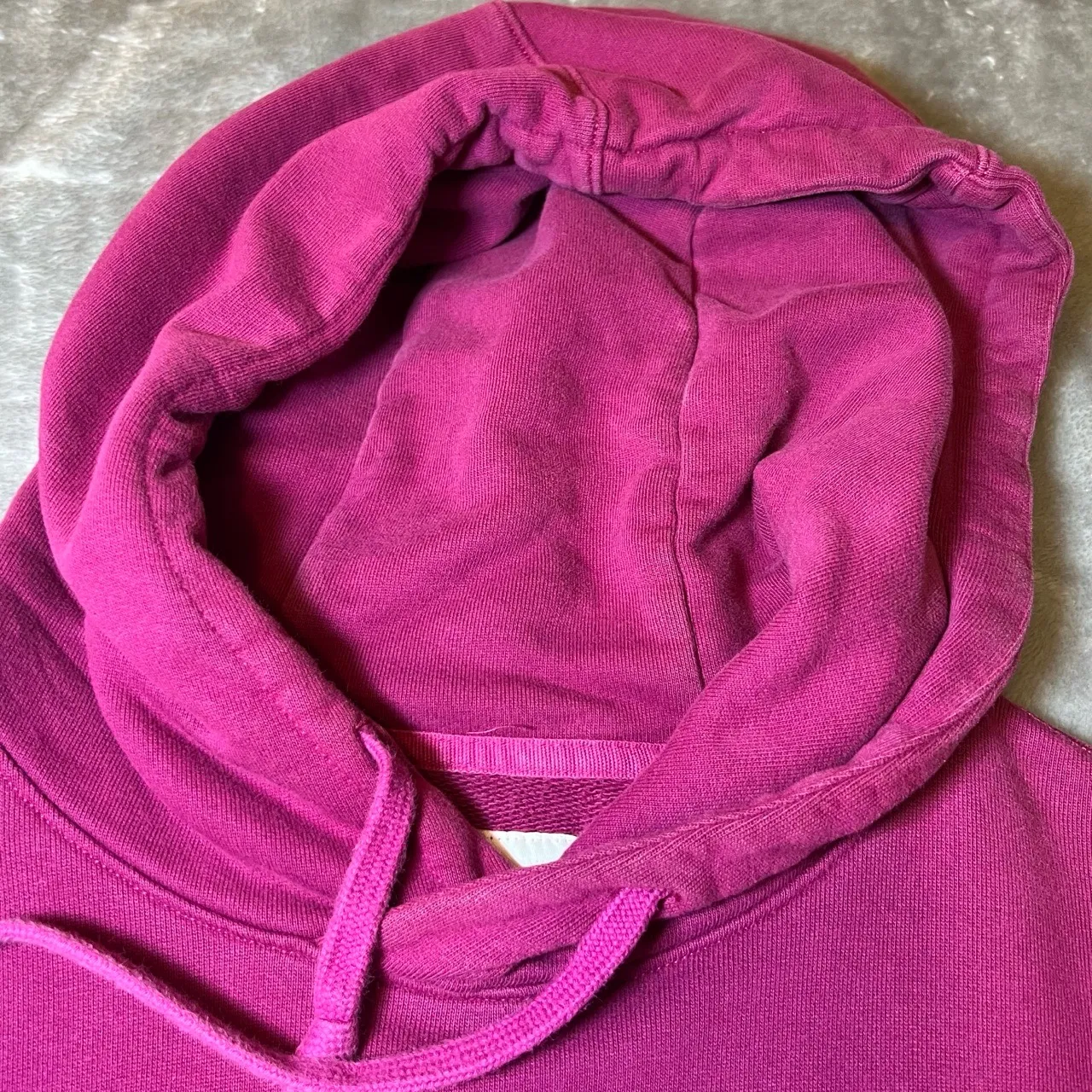 American Eagle Hoodie Womens Large Pink Pullover Logo‎ Drawstring Sporty Preppy - Image 7