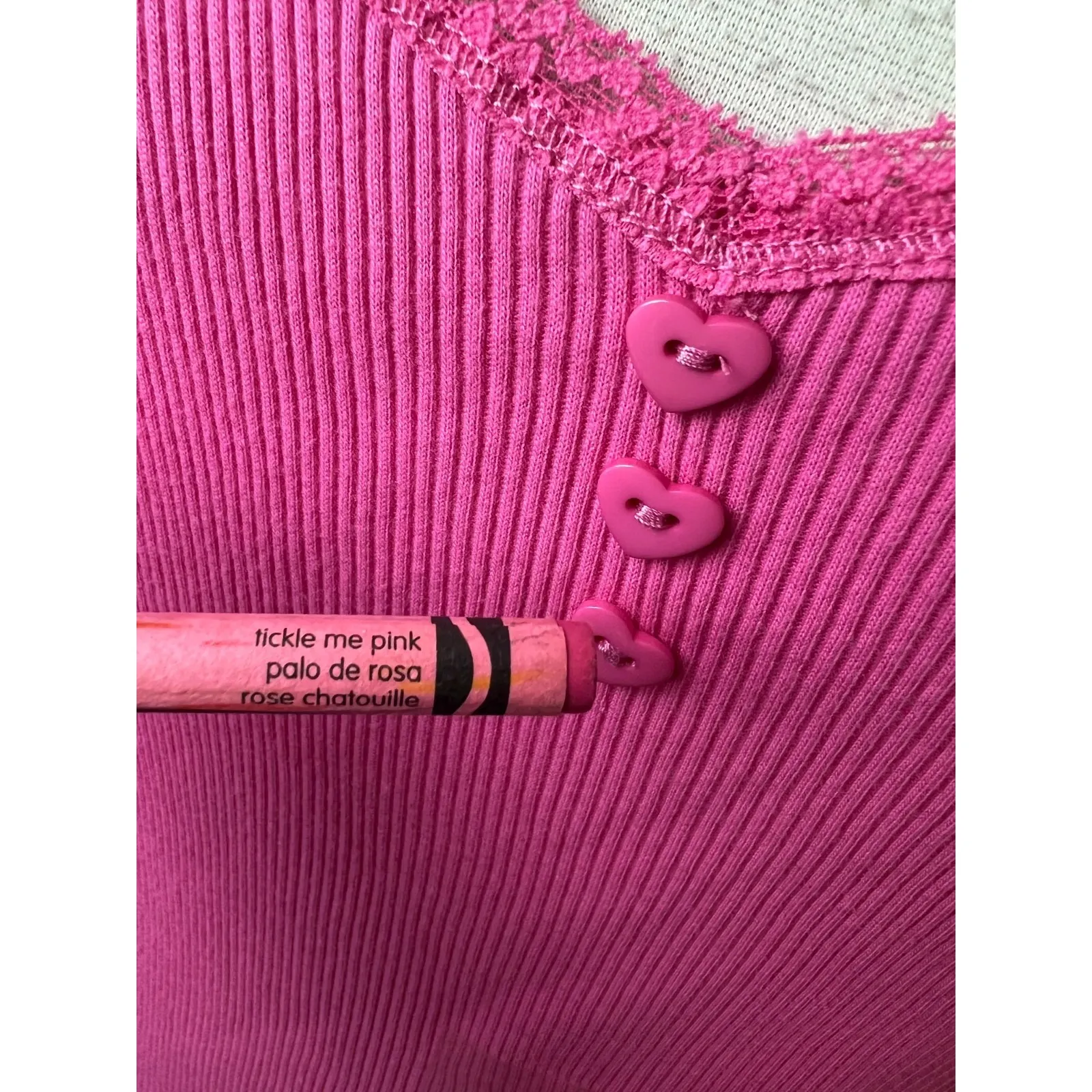 NWT Y2K Babydoll Tank Top Plus Size 1X Ribbed Coquette‎ Pink Womens Ribbed Pink - Image 5