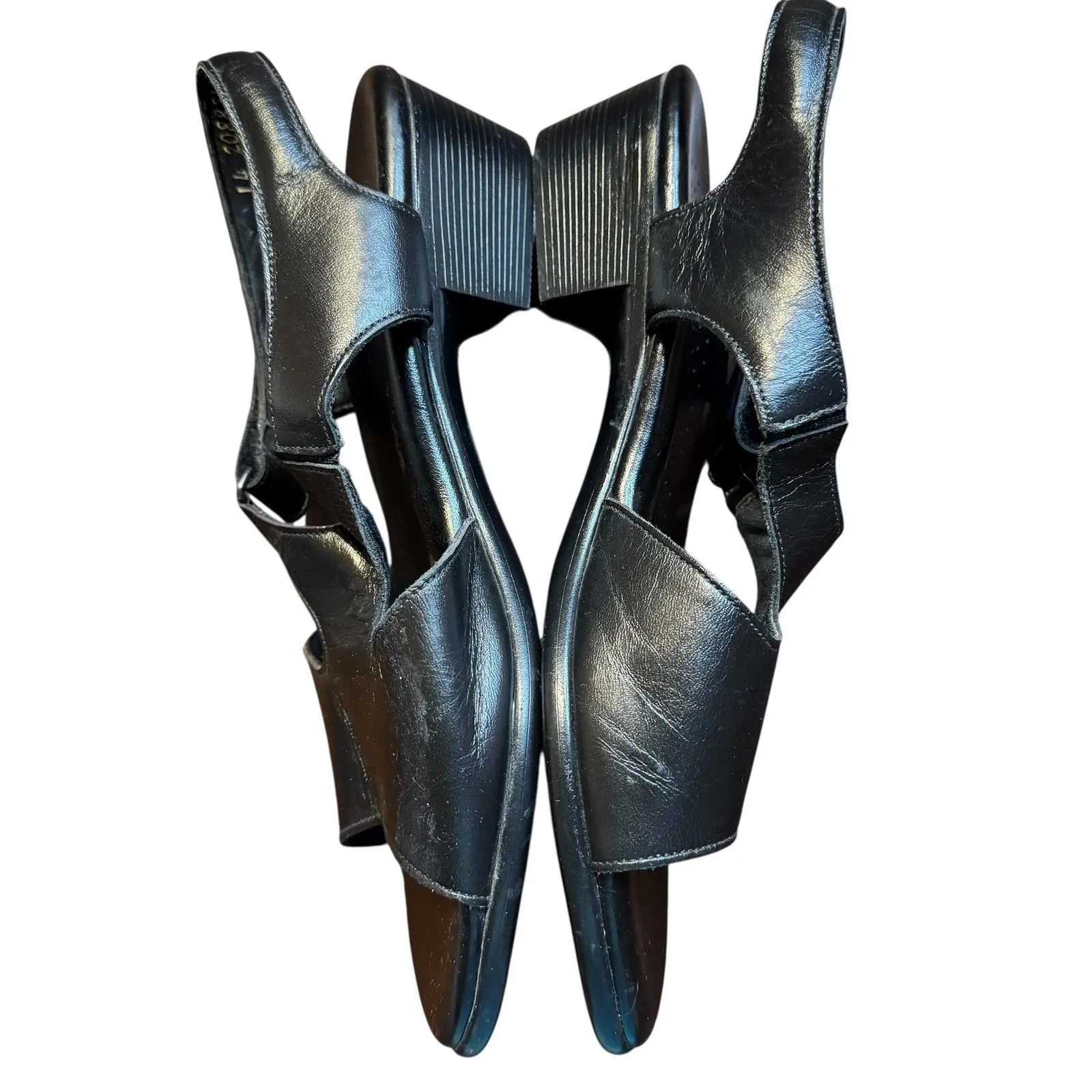 SAS Tripad Comfort‎ Shoes Womens Size 10 Wide Leather Low Heel Sandals L4 208830 Black - Image 6