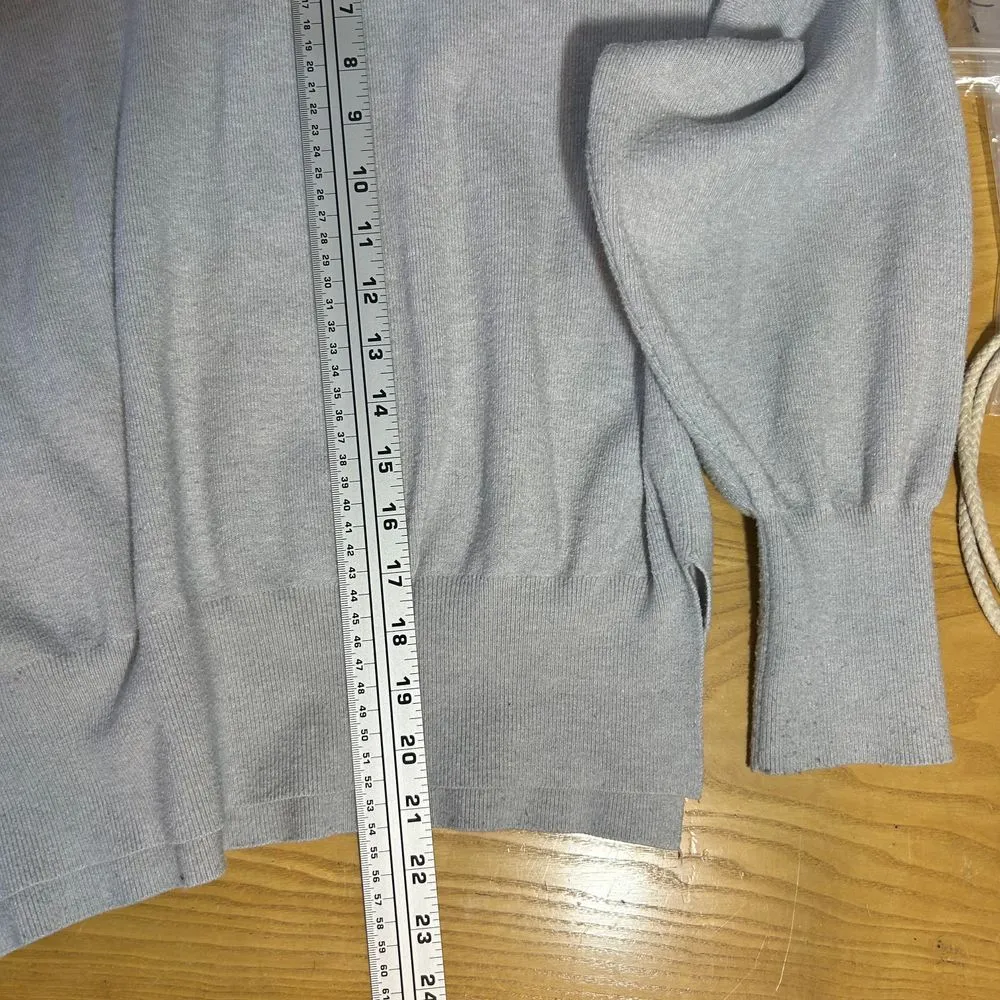 Abercrombie & Fitch Knit‎ Hoodie Soft A&F Collection Drawstring Gray M - Image 7