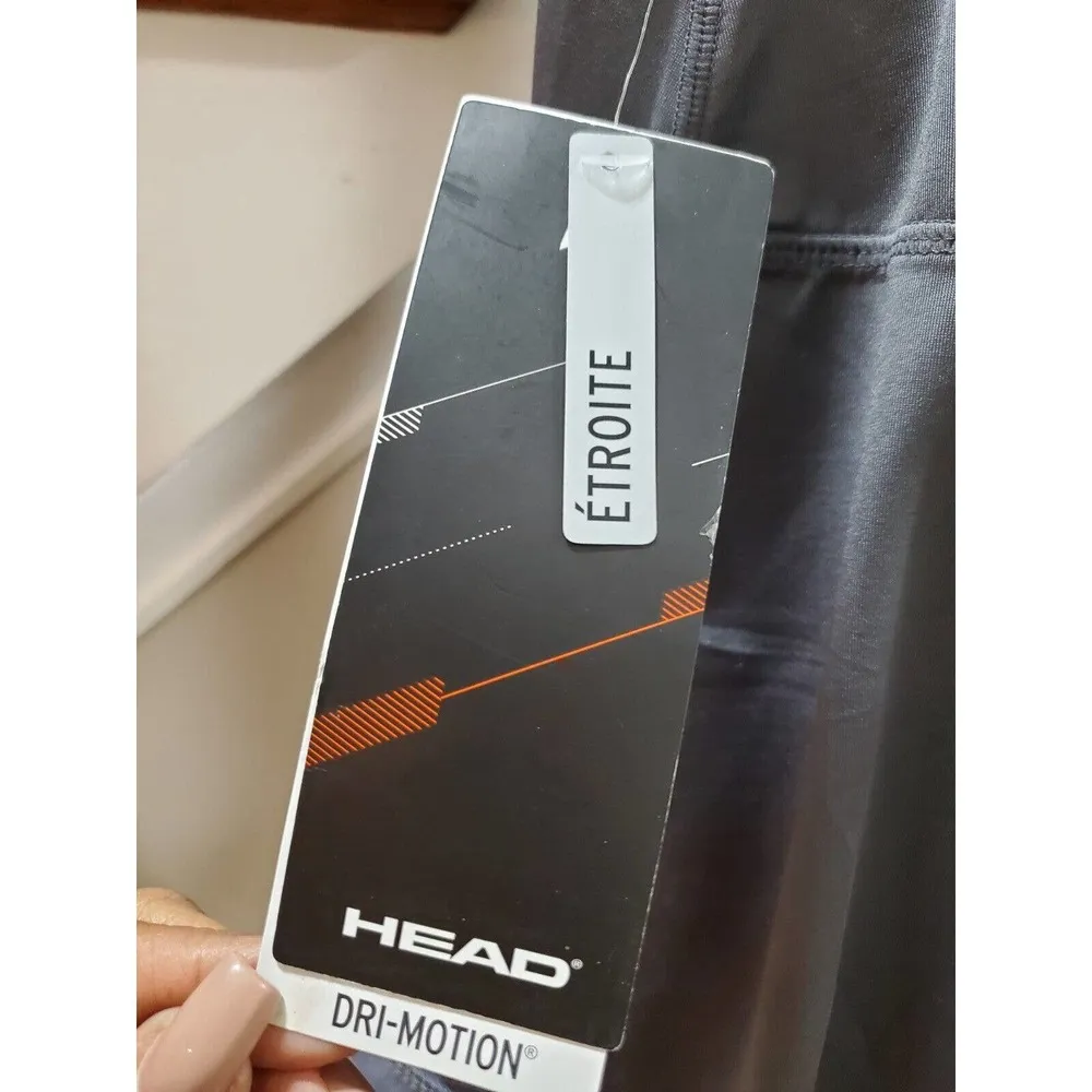 Head  Women's Solid Gray Nylon Pull On A-Line Activewear Skort Size Large - Image 7