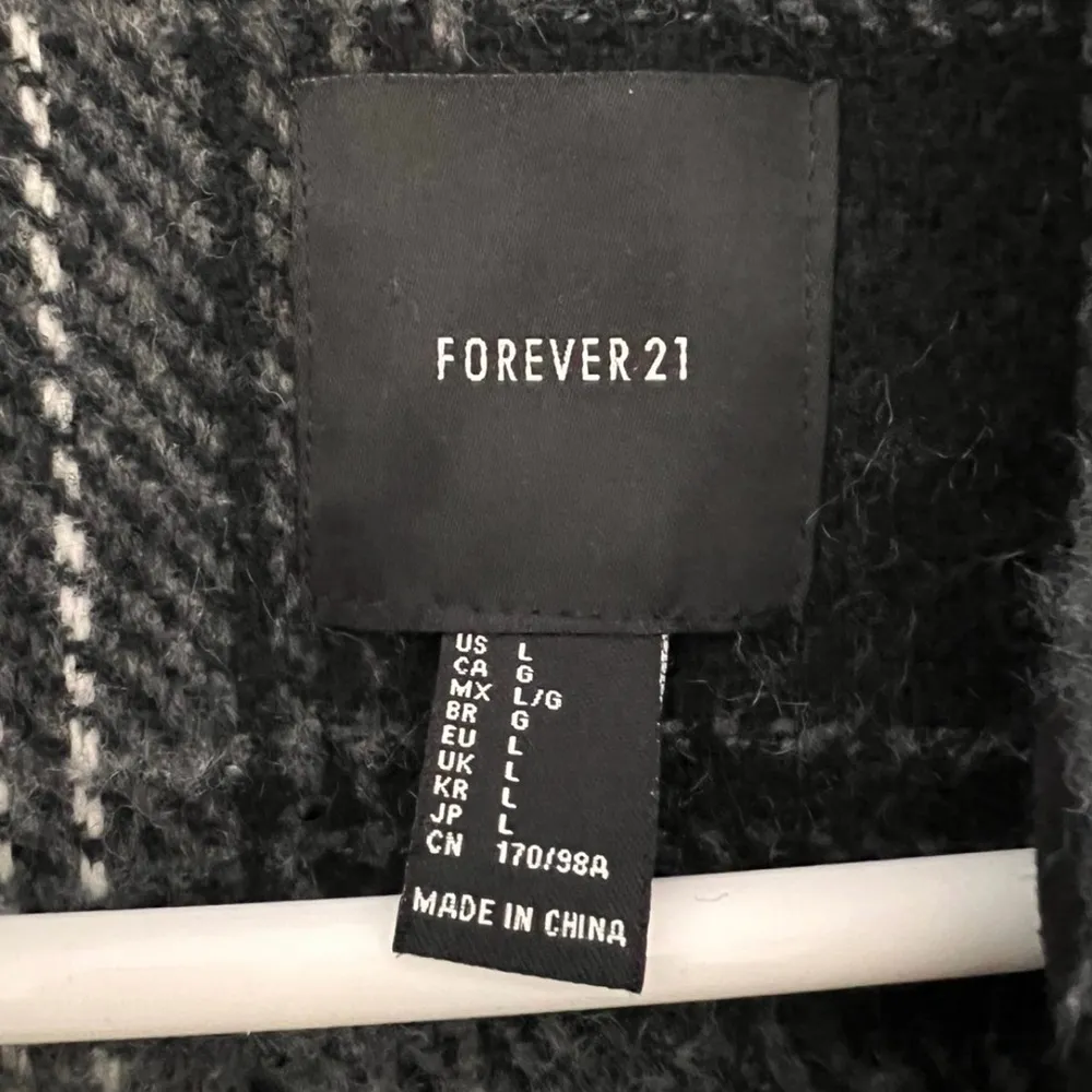 Forever 21 Cozy Wrap Faux Mohair Open Front Long Cardigan  Coat Size Large - Image 3