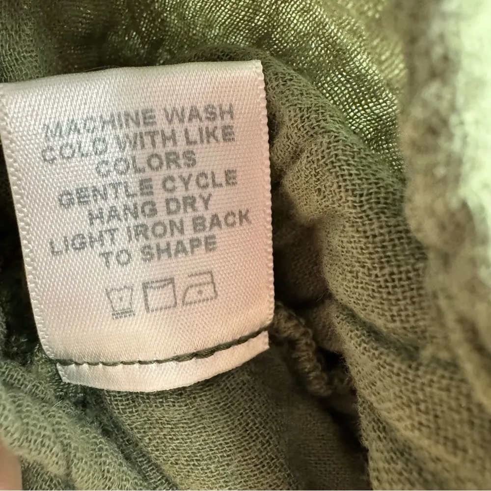 XiRENA Maren Cotton Chelsea Gauze Short Sleeve Mini Dress Green Small S - Image 12