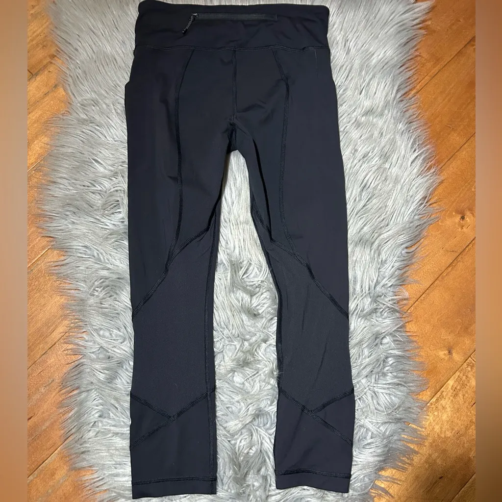 Lululemon Pace Rival Crop Black Leggings Size 4 - Image 5