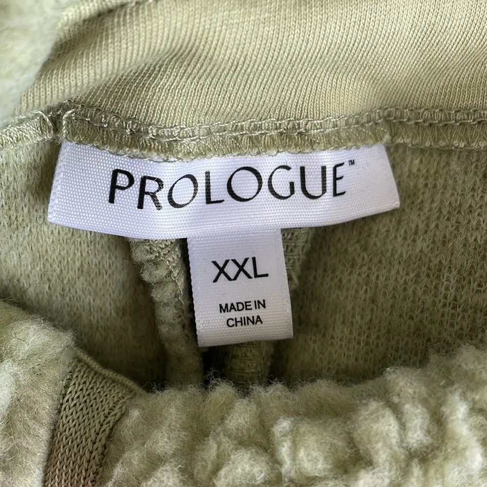 Prologue Sage Green Boxy Sherpa Pullover - Image 7