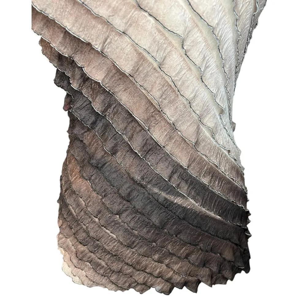 Y2k brown fairycore tank top boho Whimsygoth vintage lace ruffles - Image 2