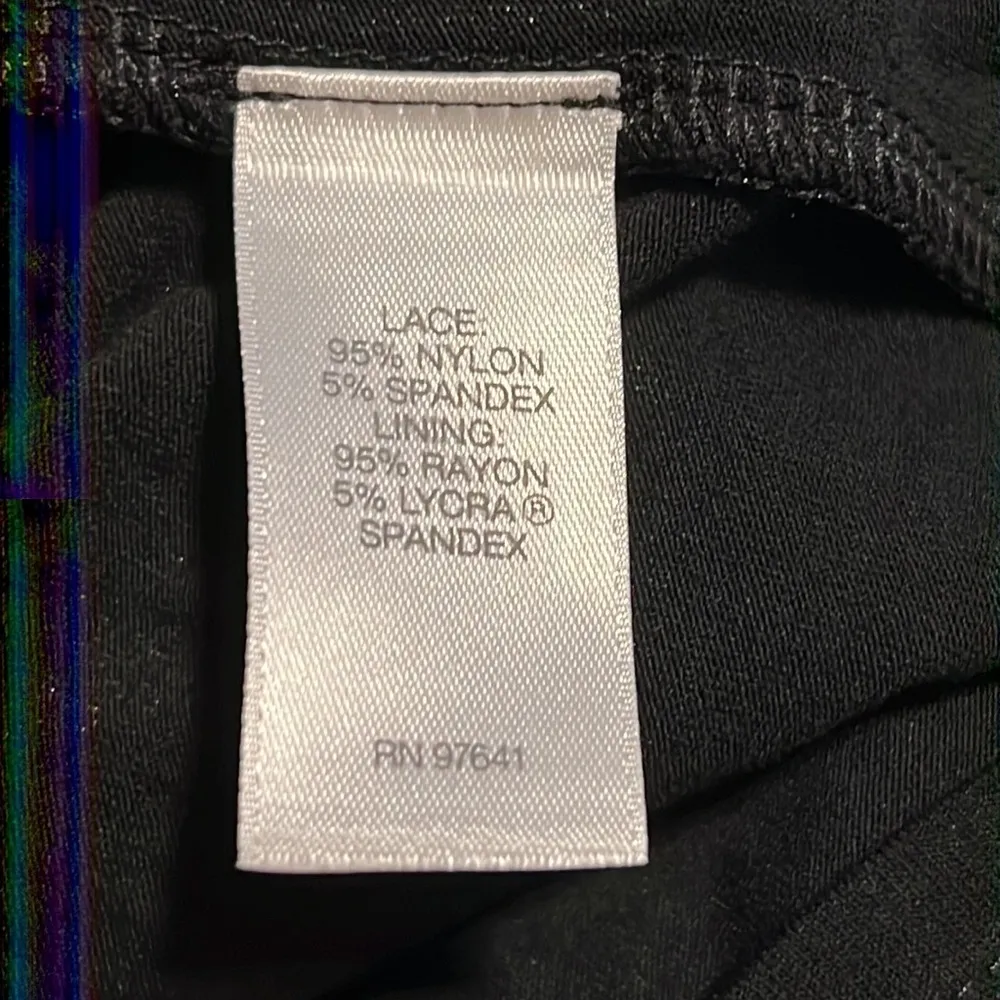 J. Jill Wearever Collection XL lace 3/4 sleeves black scoop neck blouse Layered - Image 3