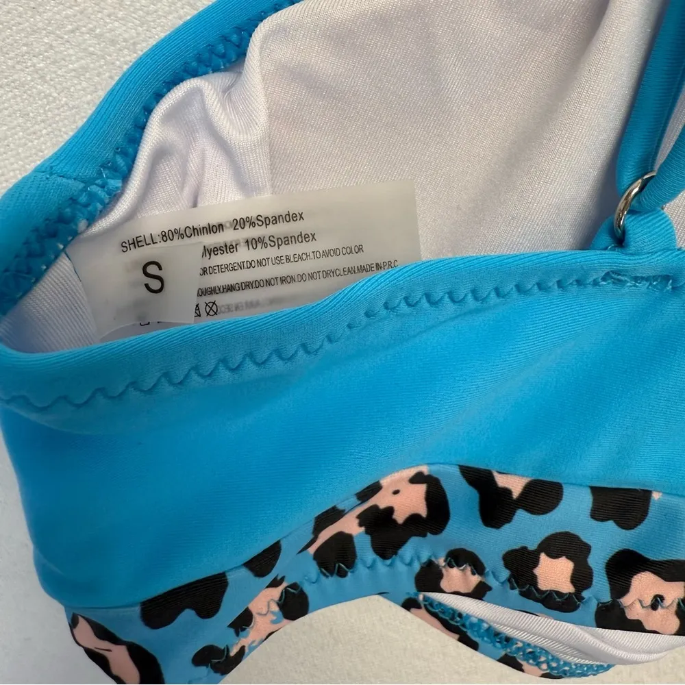 Hilinker Bikini Set Leopard Print Twist Front V - Image 11