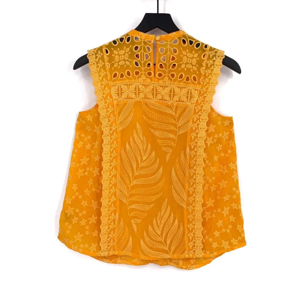 JOHNNY WAS Leafy Concetta Blouse Orange XS - Image 6