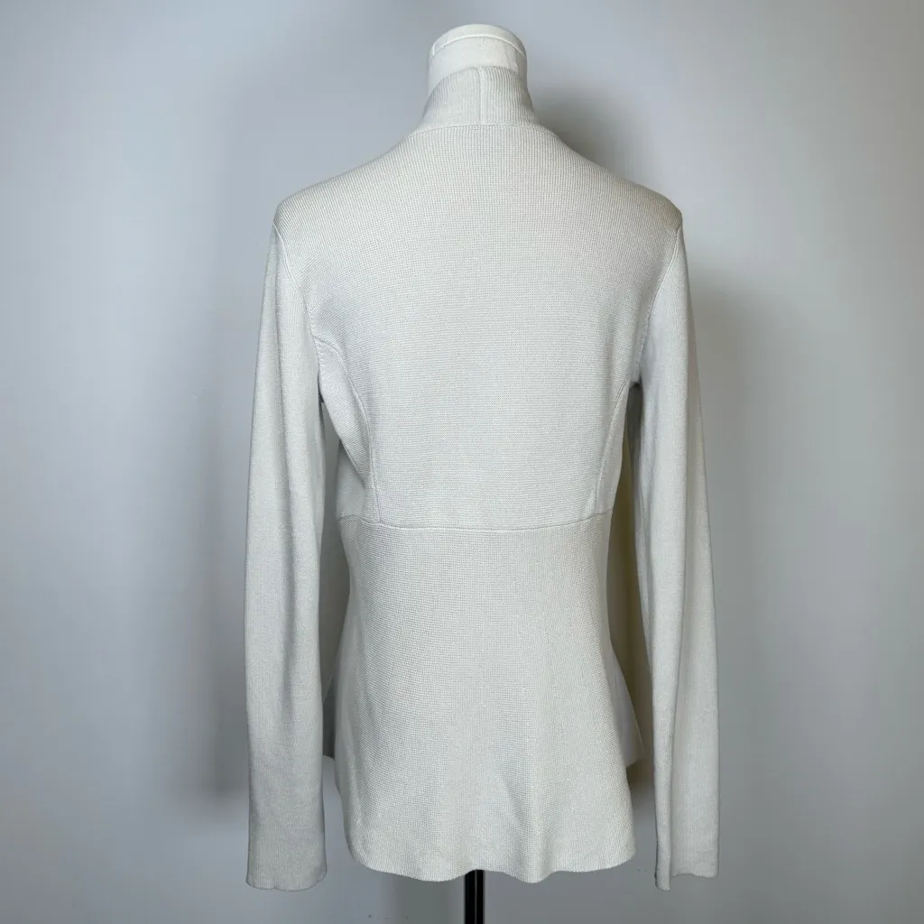 Eileen Fisher Open Front Drapey Cardigan Silk Cotton Blend Women’s Size XS - Image 4