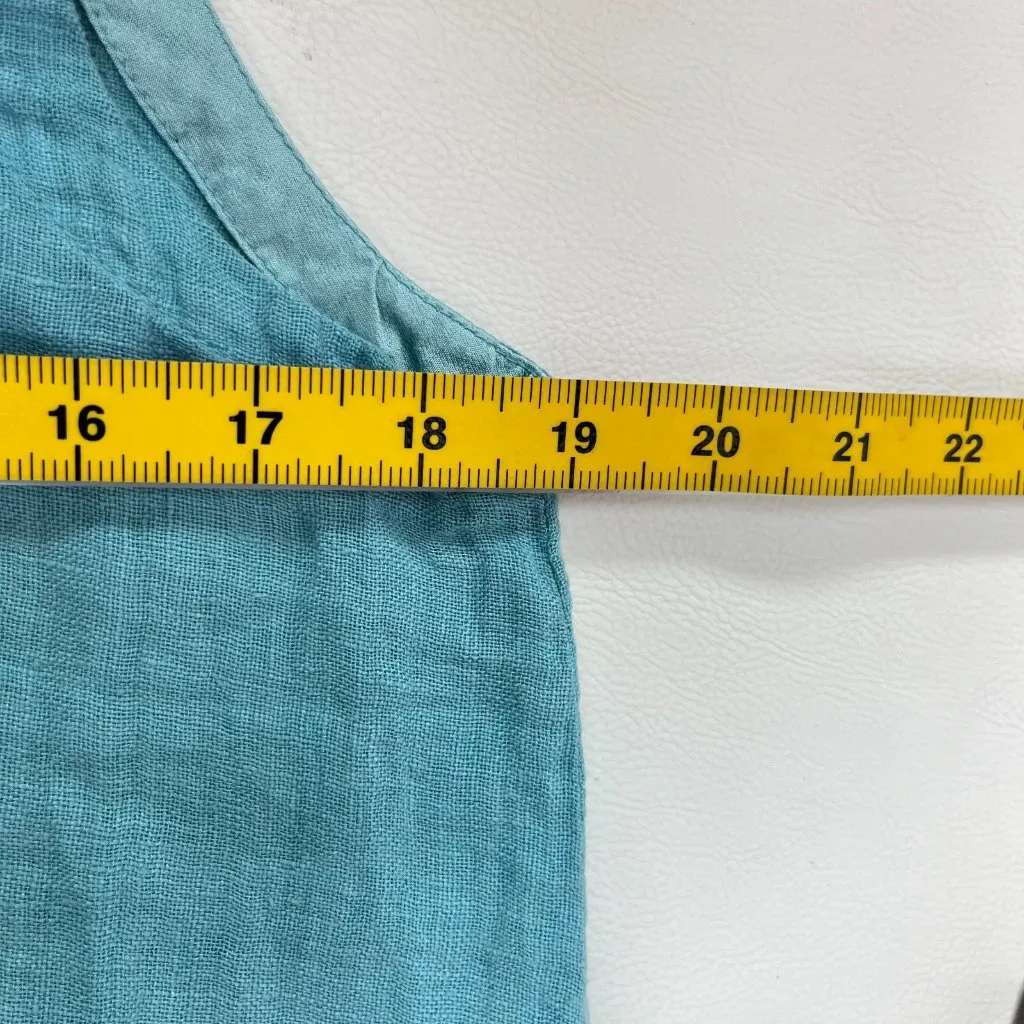 NWOT JOHNNY WAS Collection Blue Sleeveless knee-Length Dress Sz S - Image 11