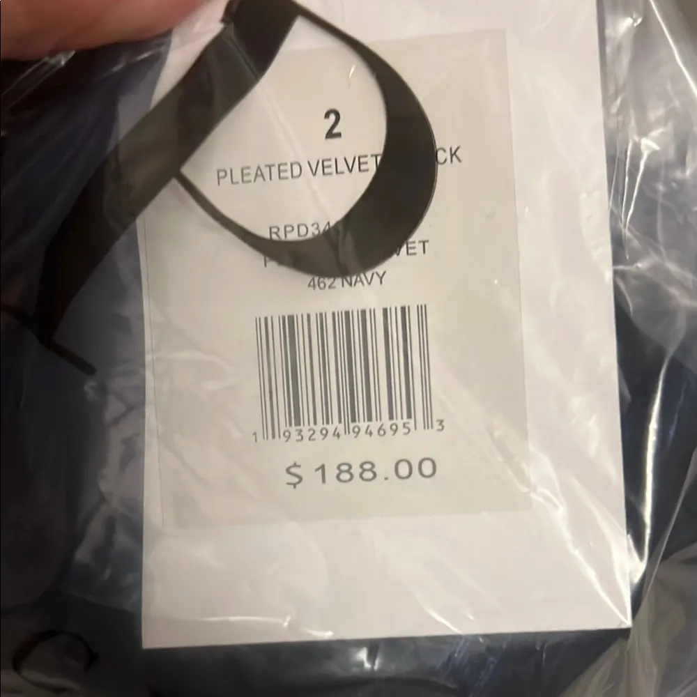 RACHEL PARCELL Elegant Blue Velvet Evening Dress size 2 sleeveless deep V - Image 5