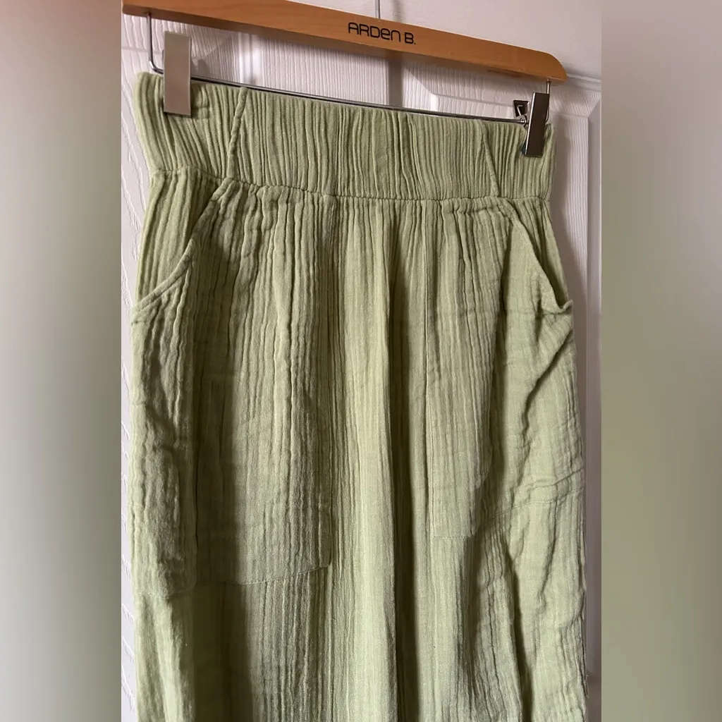 Free People Women’s Pale Green Easy Weekend Endless Summer Midi/Maxi Skirt Med‎ - Image 7