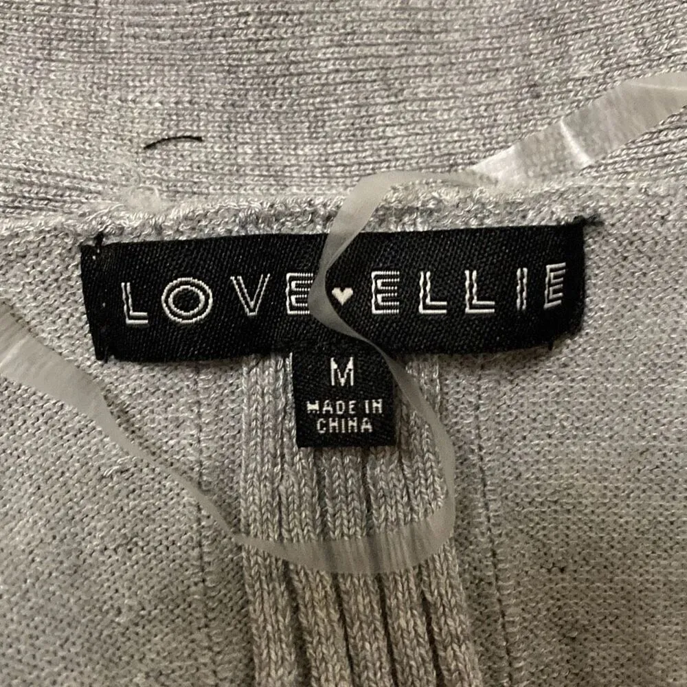 Love Ellie Samantha Open Front Cardigan Size Medium (Q3) NWT‎ Gray - Image 5