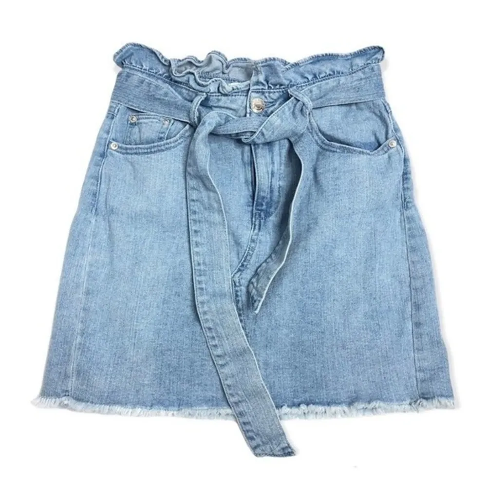 Almost Famous Paperbag Medium Wash Denim Skirt - Image 52