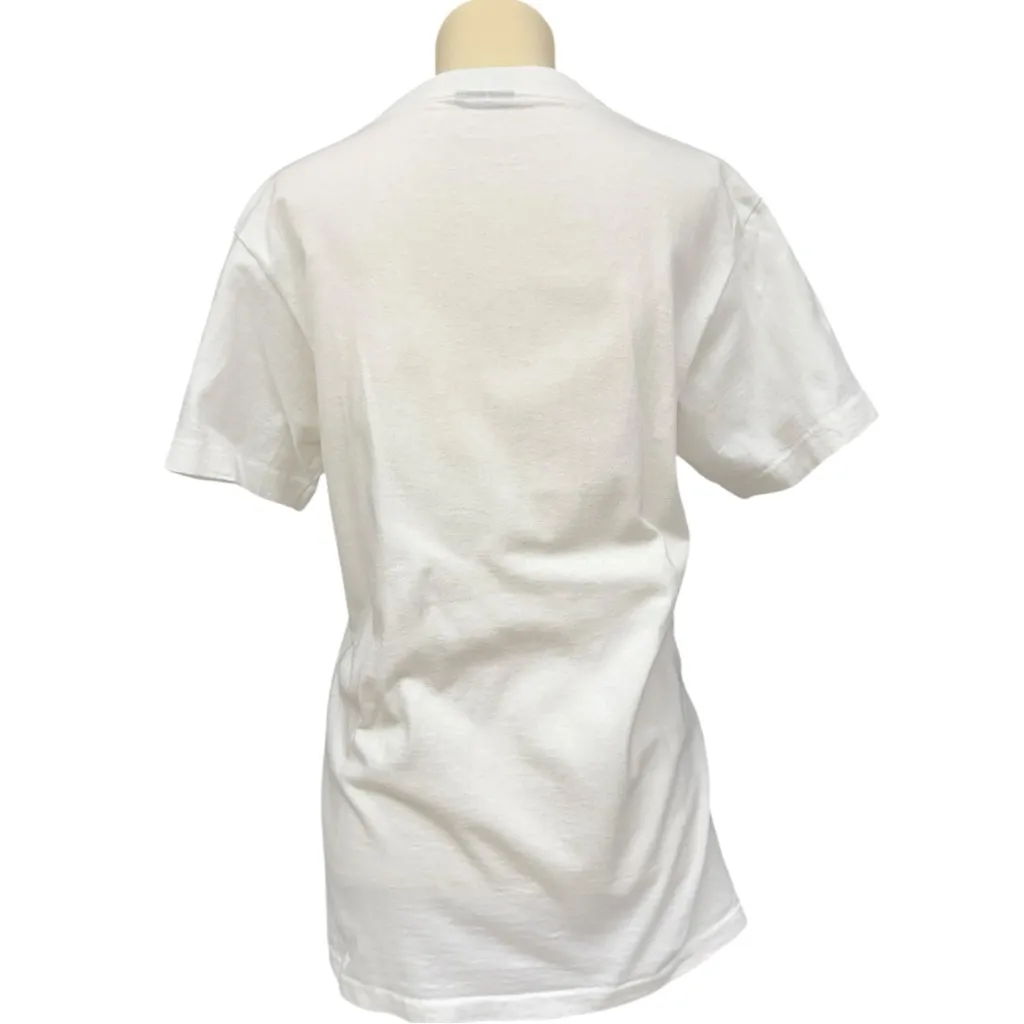 Vintage 90s Ren & Stimpy “What Is It Man?” Graphic T-Shirt White Medium EUC - Image 8