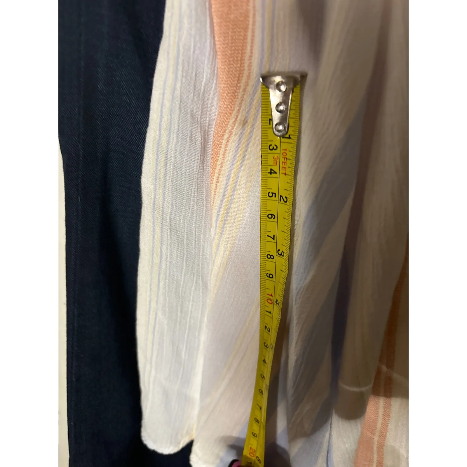 Altar'd State Ruffled Striped Dress S Boho Costal Cowgirl Coquette Girl Festival - Image 15