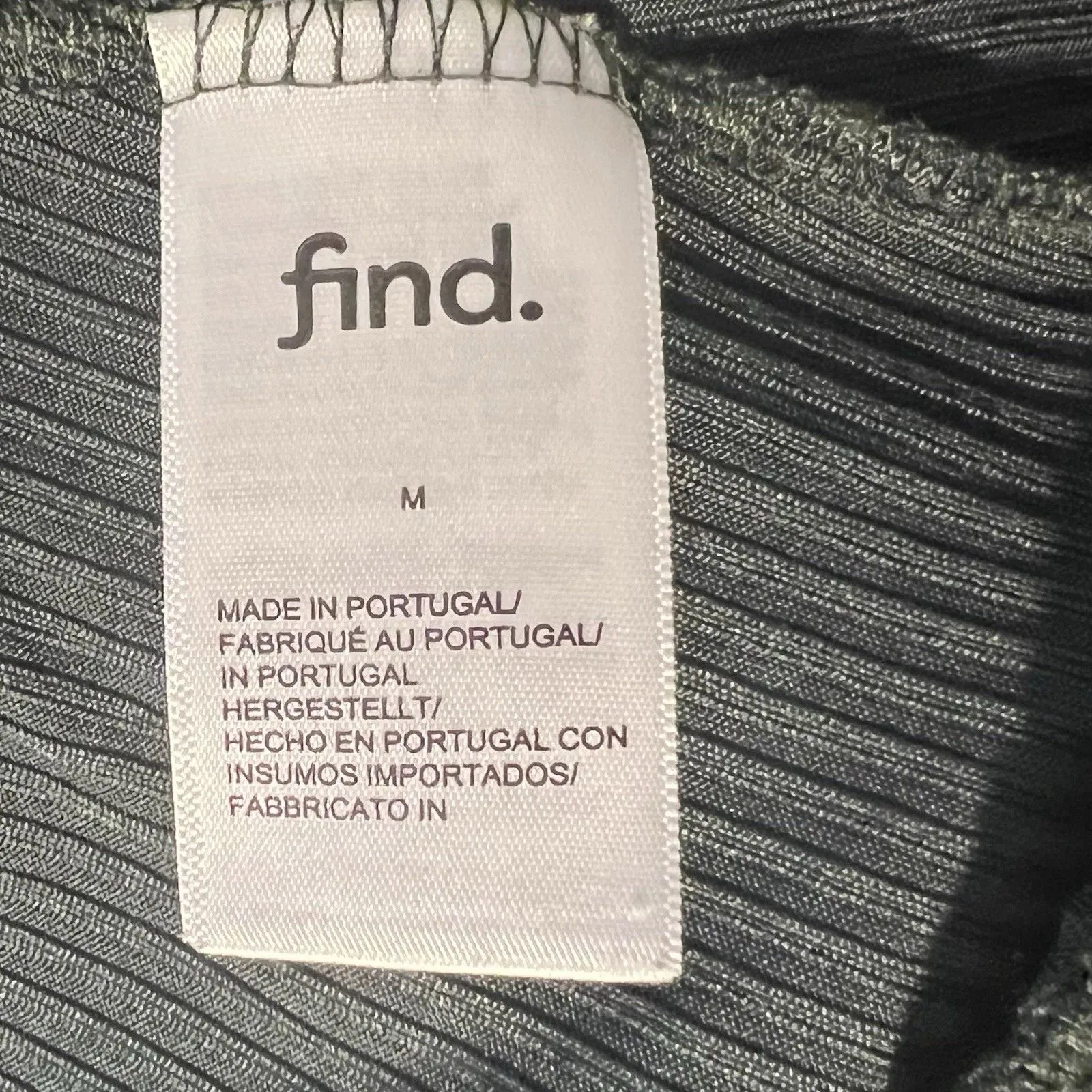 Womens Find Ribbed Emerald Green Cropped Pants Wide Leg Minimalist Capsule M Size M - Image 6