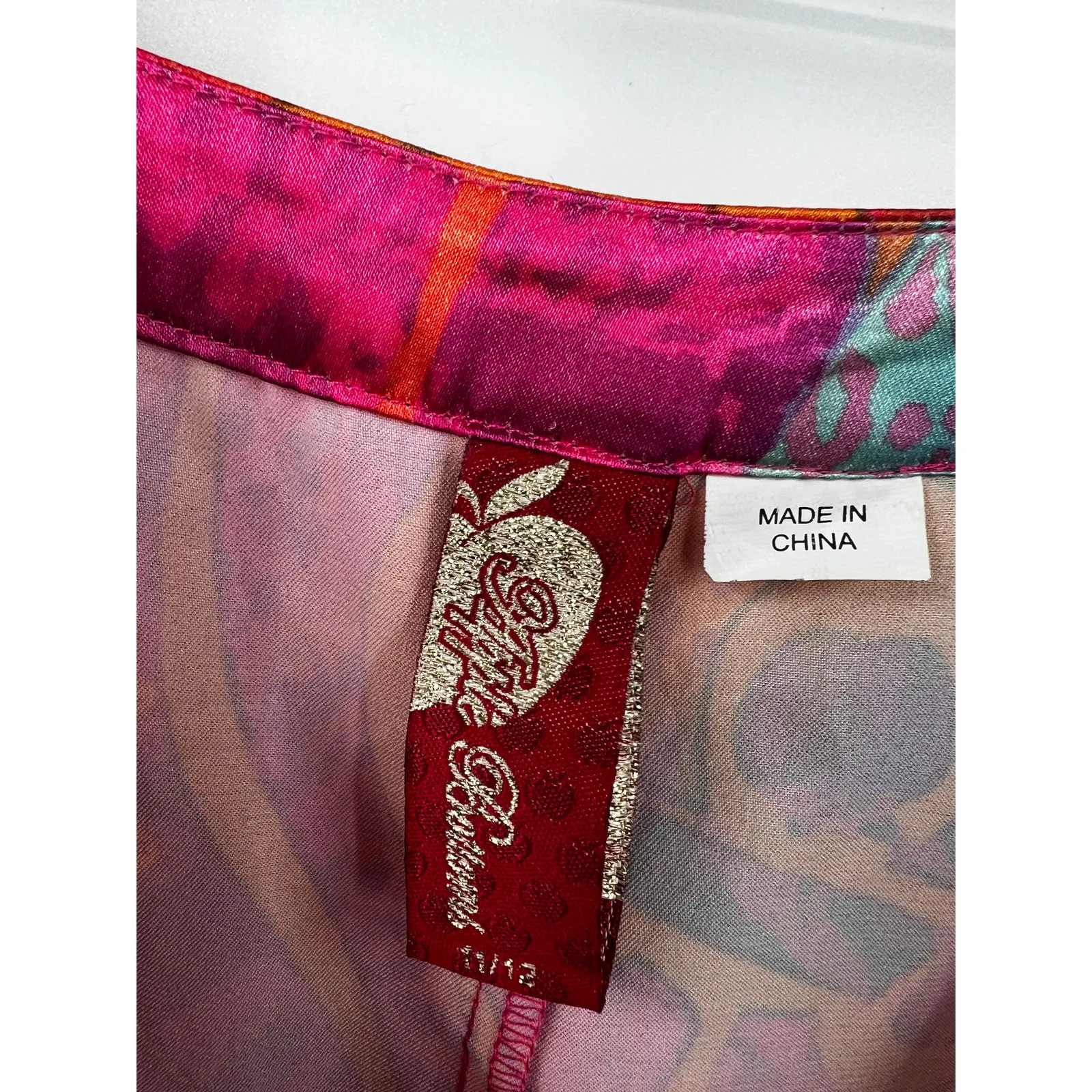 Y2k Apple Bottoms Women's Lightweight Button Front Romper Multicolor‎ Size 11 12 - Image 5