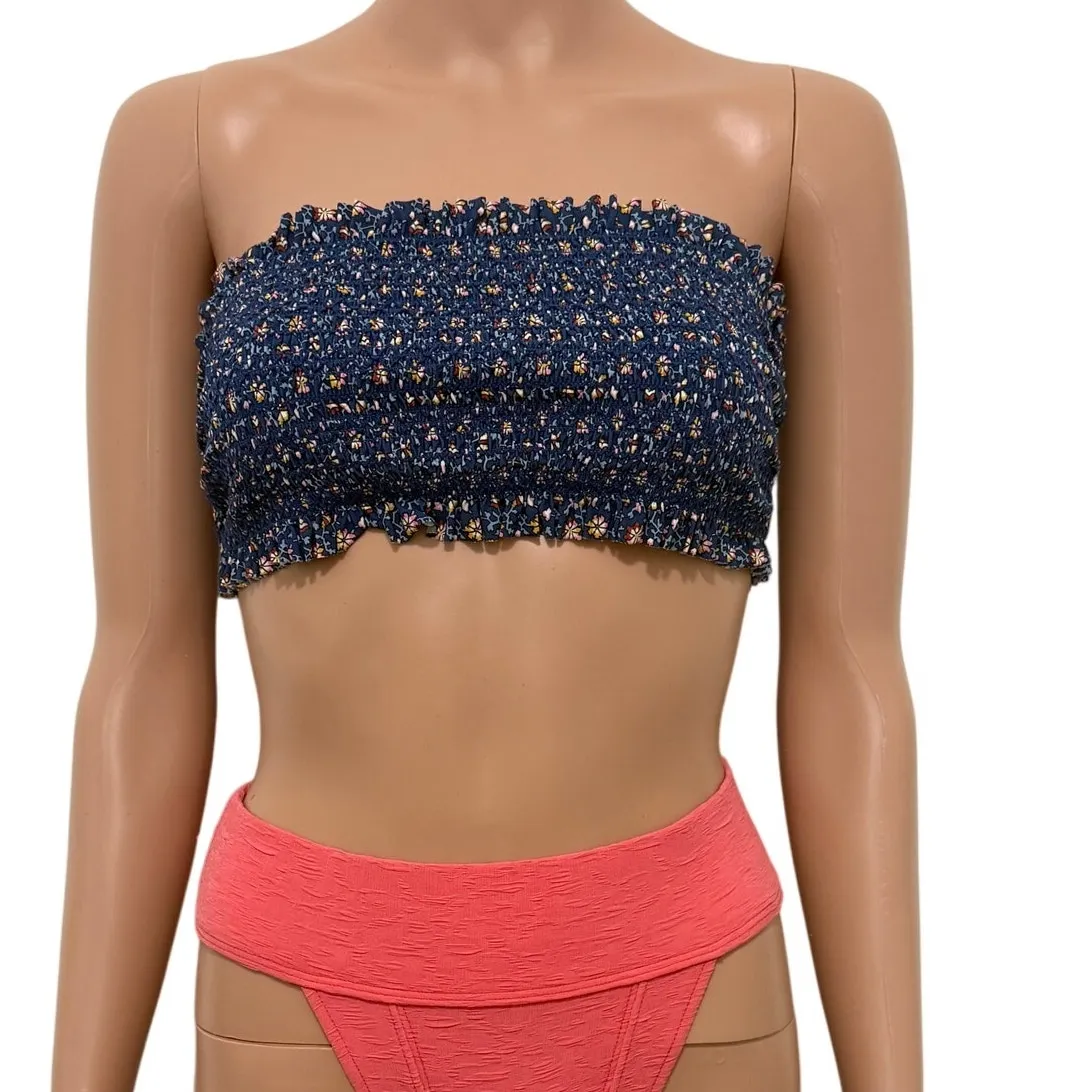 Tory Burch medium smocked ruffle bandeau bikini swim top SW 2907 - Image 10