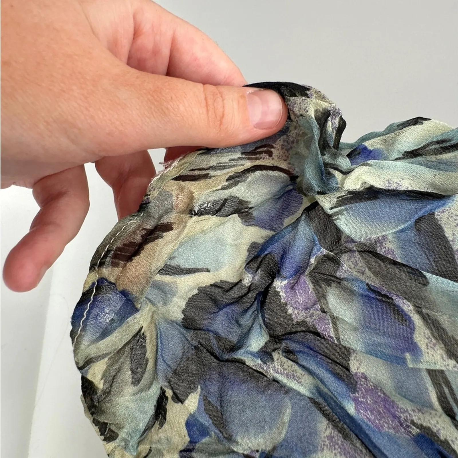 RTR Katie May Baby Cakes Off White & Blue‎ Printed Strapless Maxi Dress Sz S - Image 11