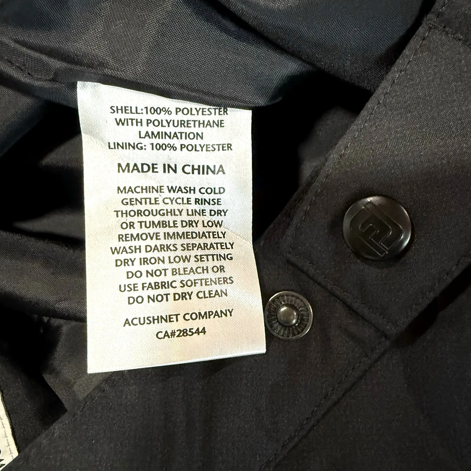 Foot Joy Dryjoys Golf Rain Suit Pants Womens L 12 14 Black Waterproof Side Zip - Image 11