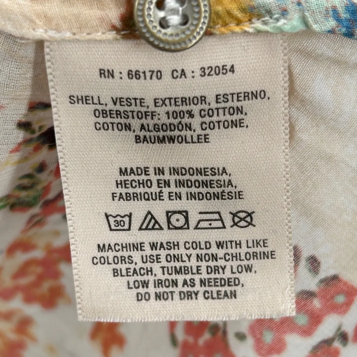 Maeve Anthropologie Floral Patchwork Shirt Crochet Neck Flowy Artsy Women Size 8 - Image 6