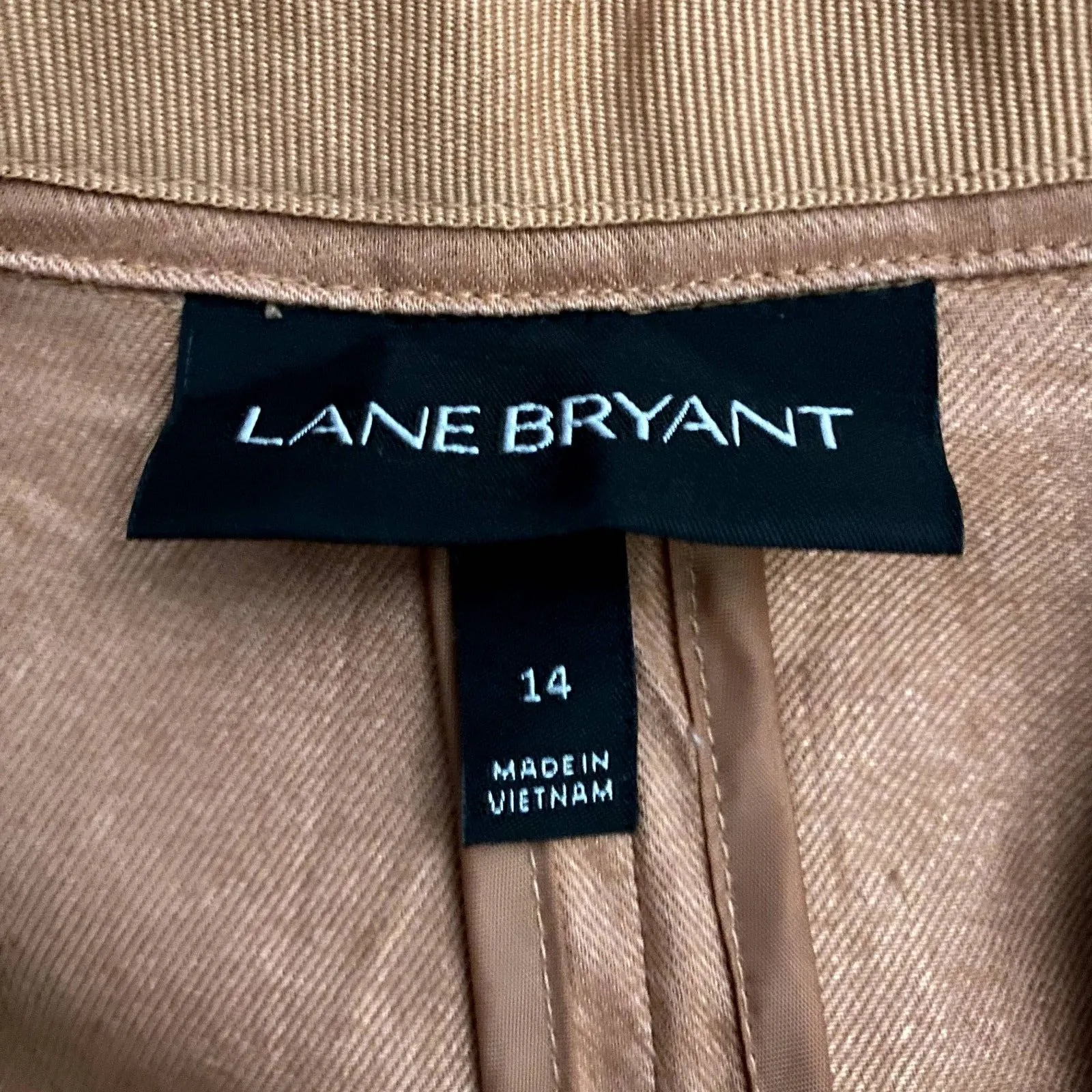 Lane Bryant‎ Ramie Blend Blazer Orange Lightweight Button Front Plus Size 14 - Image 5